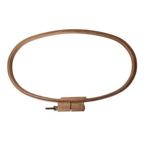 Vintage Oval Wooden Embroidery Hoop With Clamp 8" x 15" Marie Products